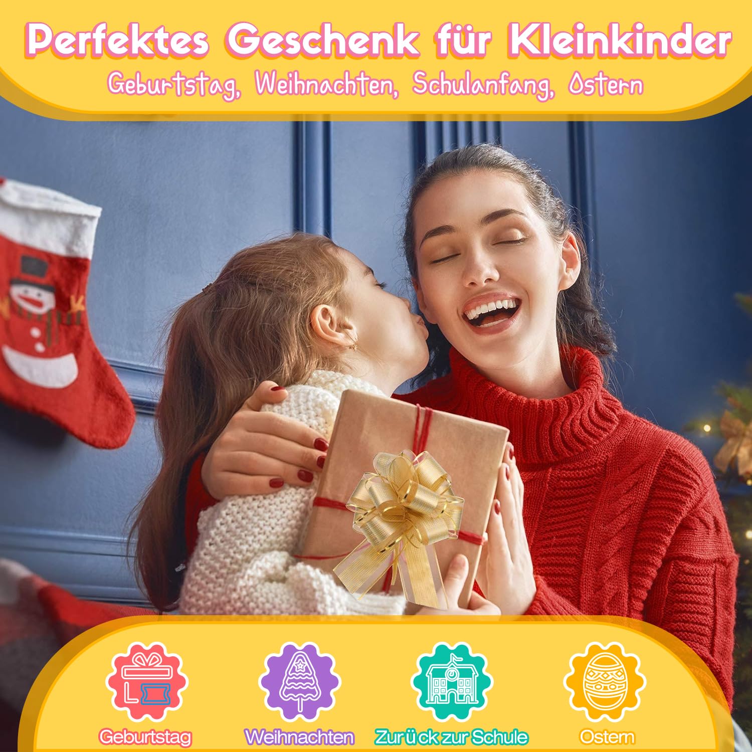 Montessori Spielzeug Busy Board ab 1 Jahr, Activity Board aus Holz, Motorikspielzeug mit 13 Schaltern 24 LED-Leuchten, Lernspielzeug fßr Kinder 1-3 Jahre Baby Spielzeug & Geschenk fßr Jungen & Mädchen