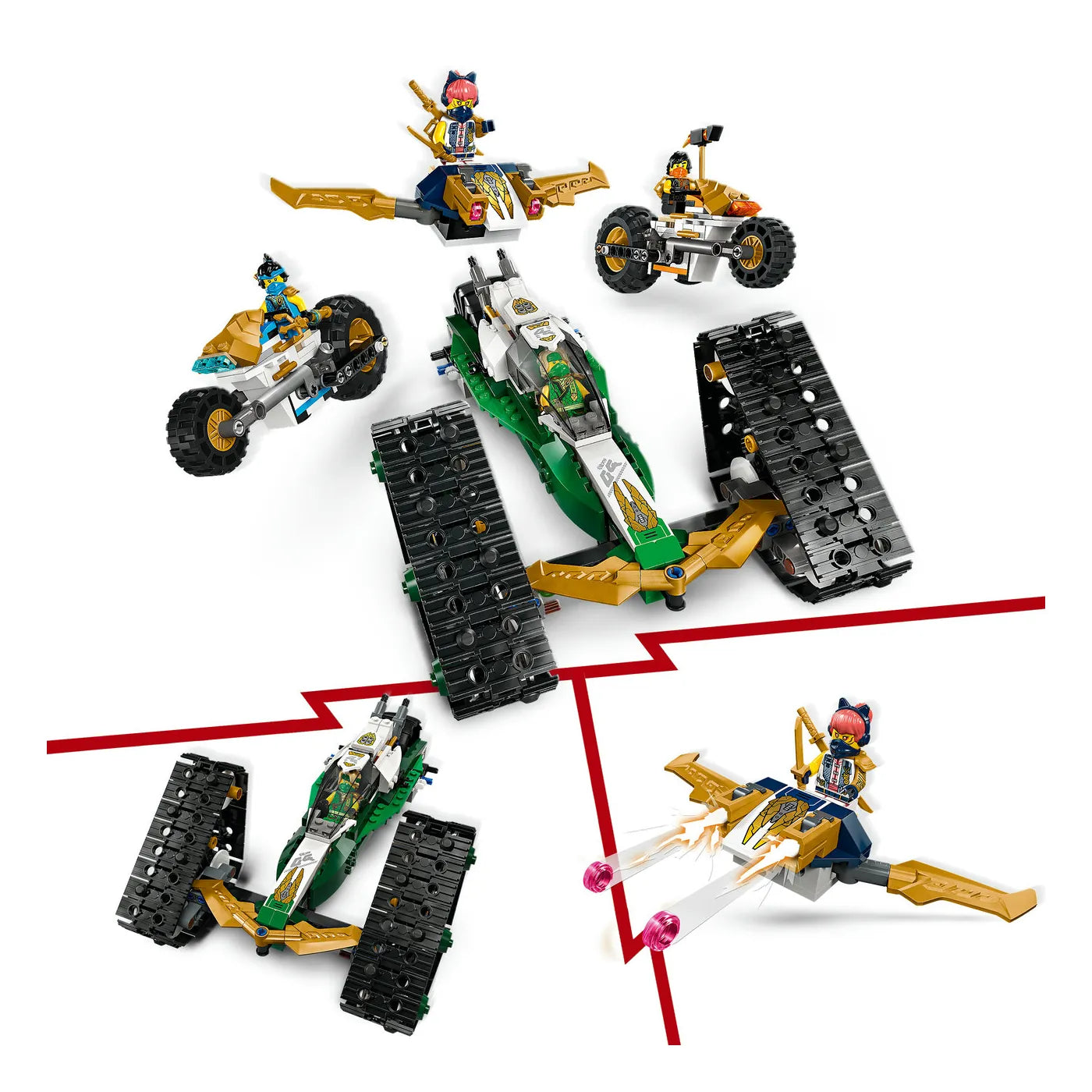 LEGO® NINJAGO® 71820 Kombi-Raupe des Ninja-Teams