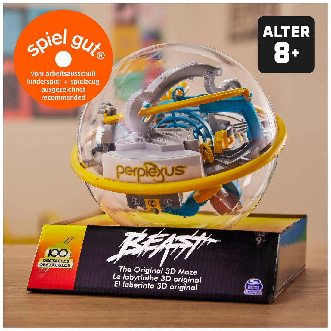 Spin Master Games - Perplexus Beast 3D-Kugellabyrinth mit 100 Hindernissen, Geduldsspiel für Kinder ab 9 Jahren und Erwachsene