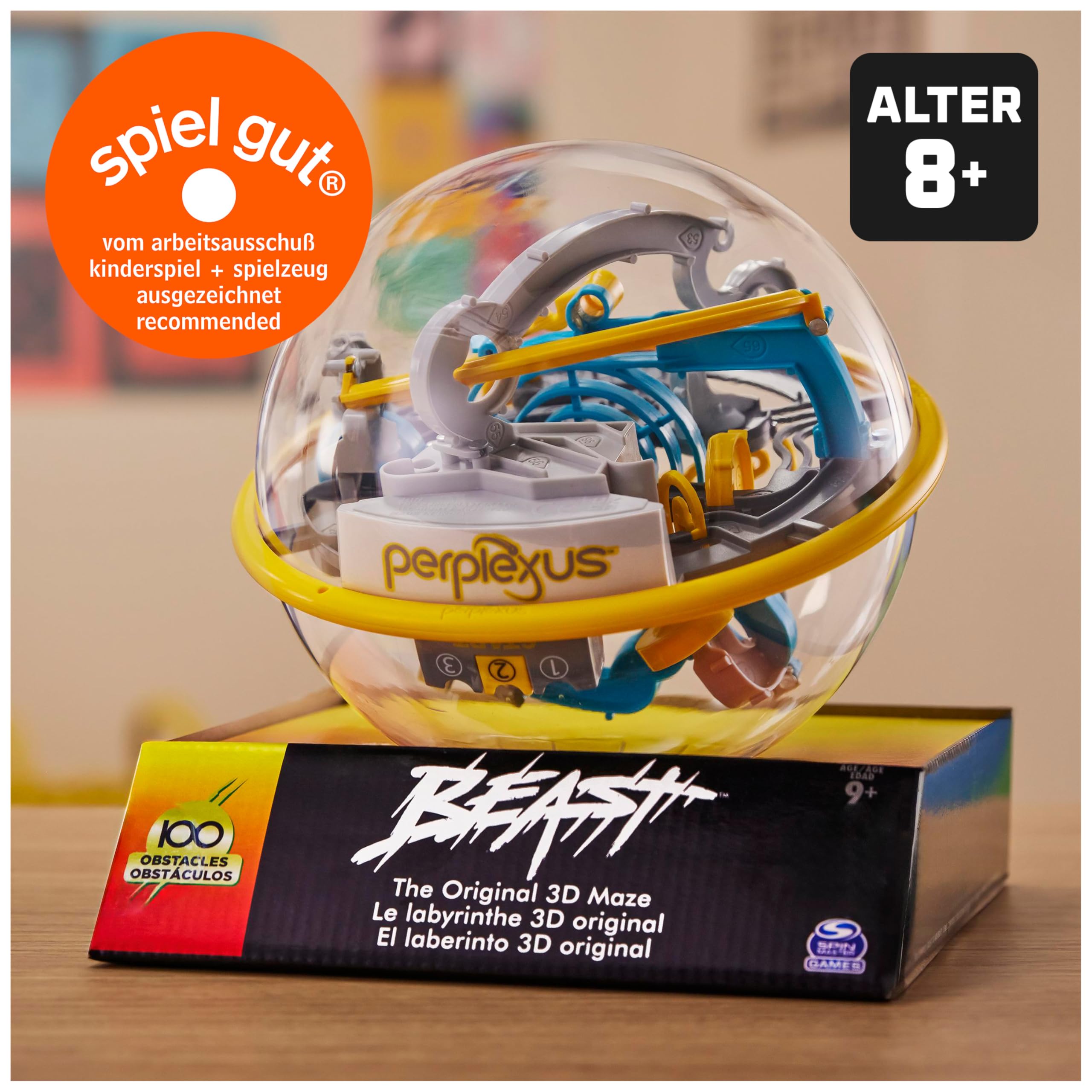 Spin Master Games - Perplexus Beast 3D-Kugellabyrinth mit 100 Hindernissen, Geduldsspiel für Kinder ab 9 Jahren und Erwachsene