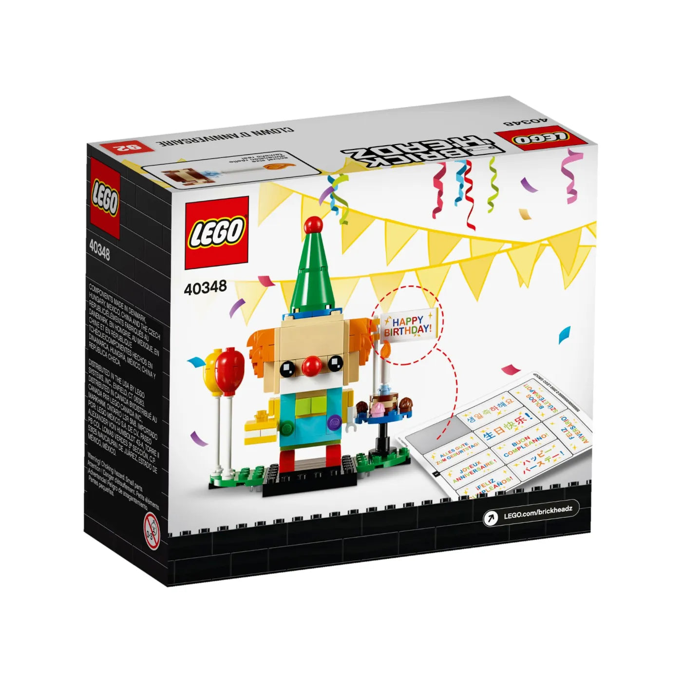 LEGO® BrickHeadz 40348 Geburtstagsclown