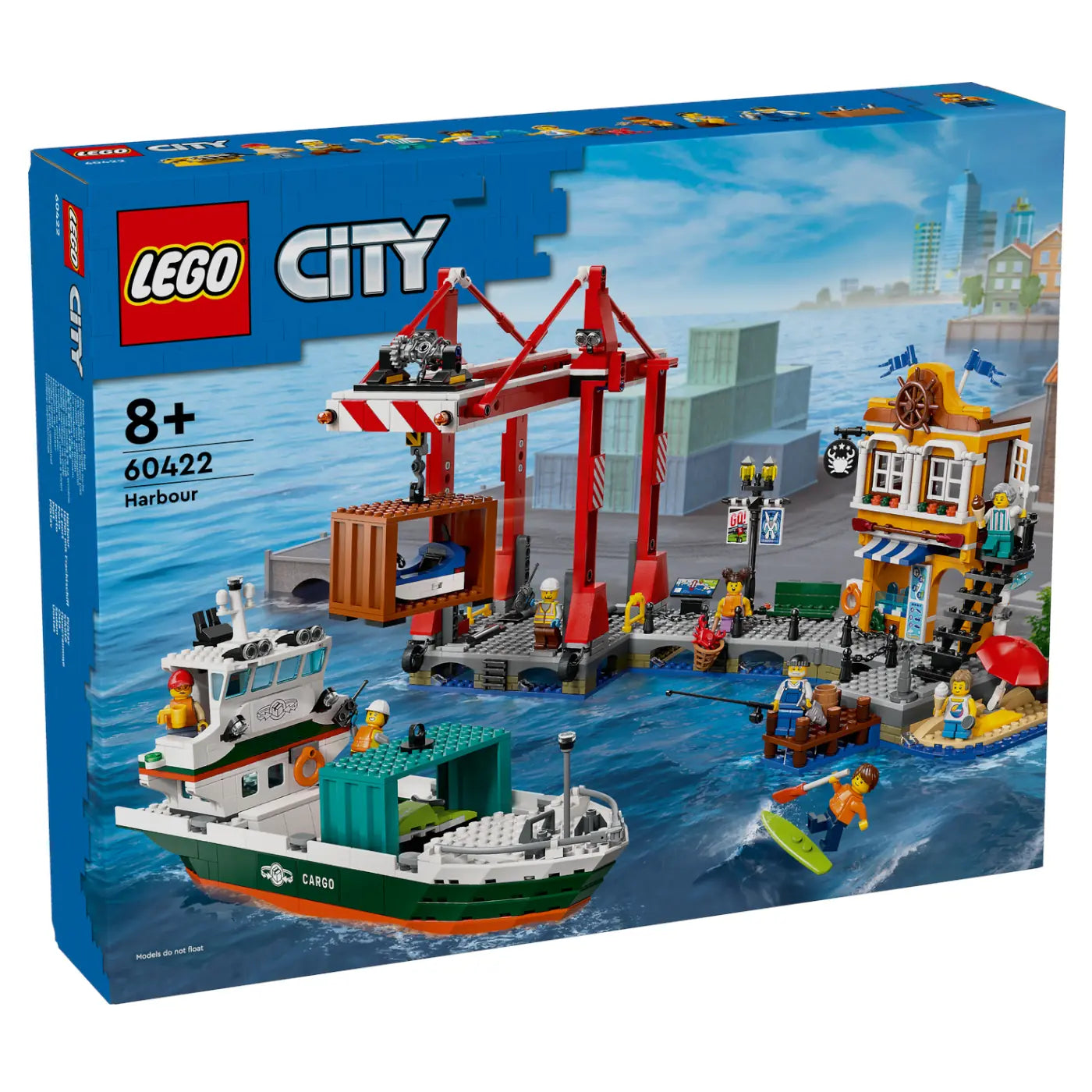 LEGO® City 60422 Hafen mit Frachtschiff