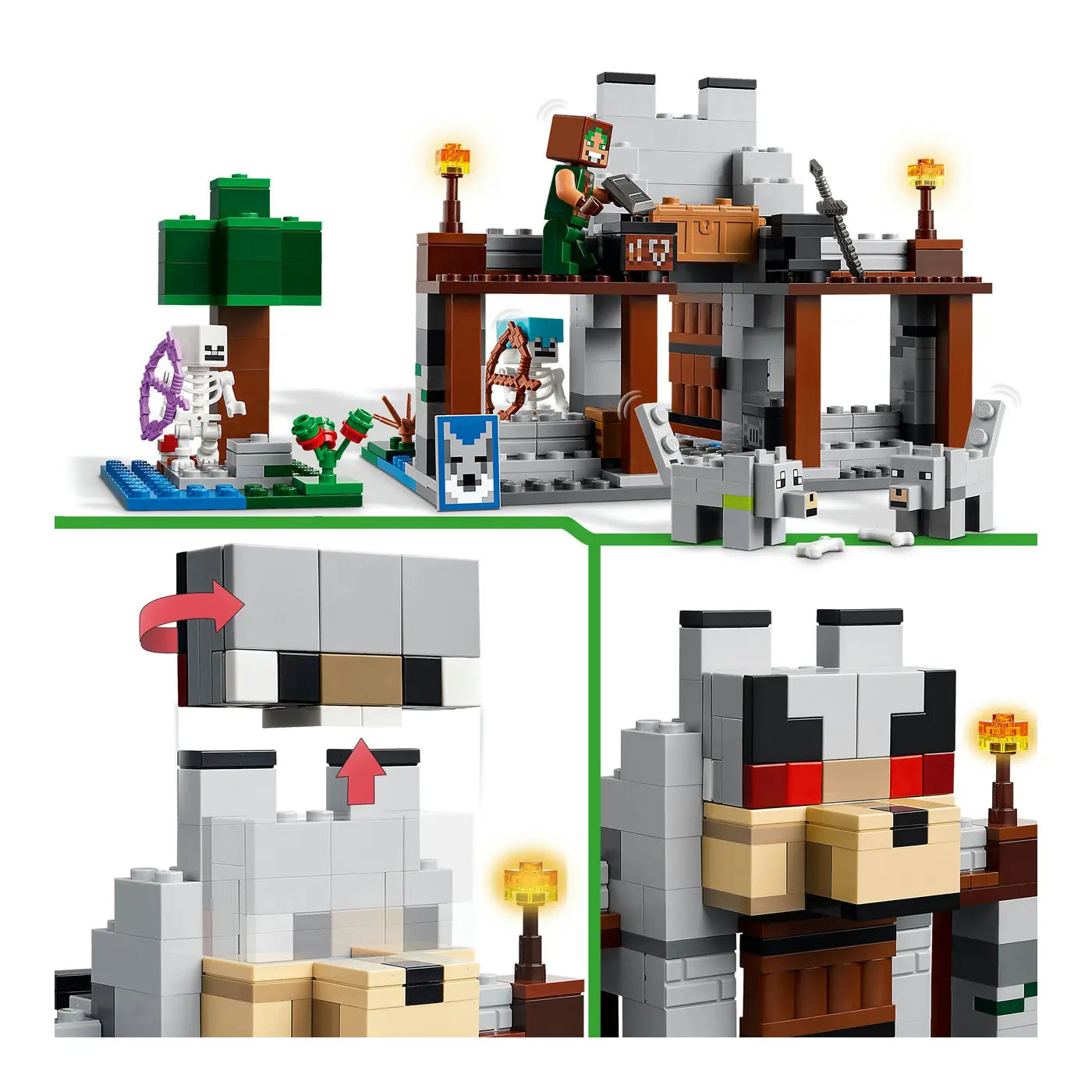 LEGO® Minecraft® 21261 Die Wolfsfestung