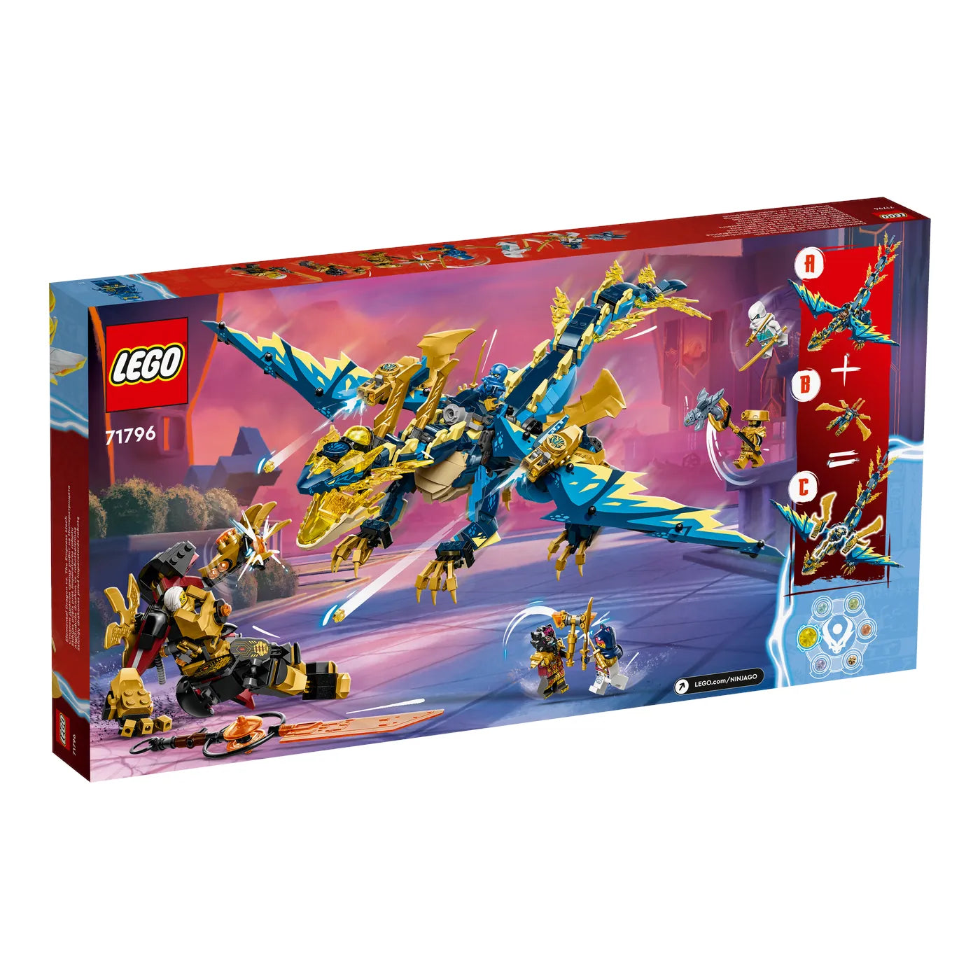 LEGO® NINJAGO® 71796 Kaiserliches Mech-Duell gegen den Elementardrachen