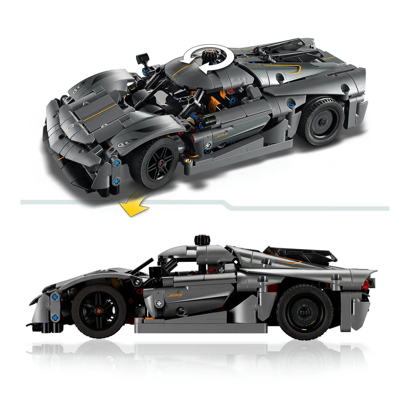 LEGO® Technic 42173 Koenigsegg Jesko Absolut Supersportwagen in Grau
