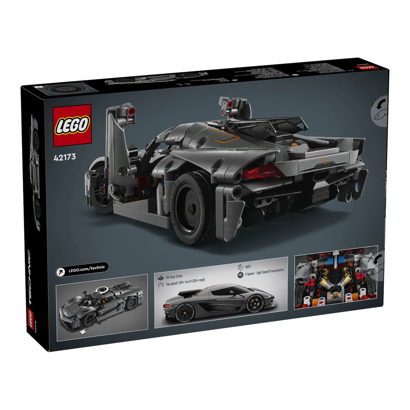 LEGO® Technic 42173 Koenigsegg Jesko Absolut Supersportwagen in Grau