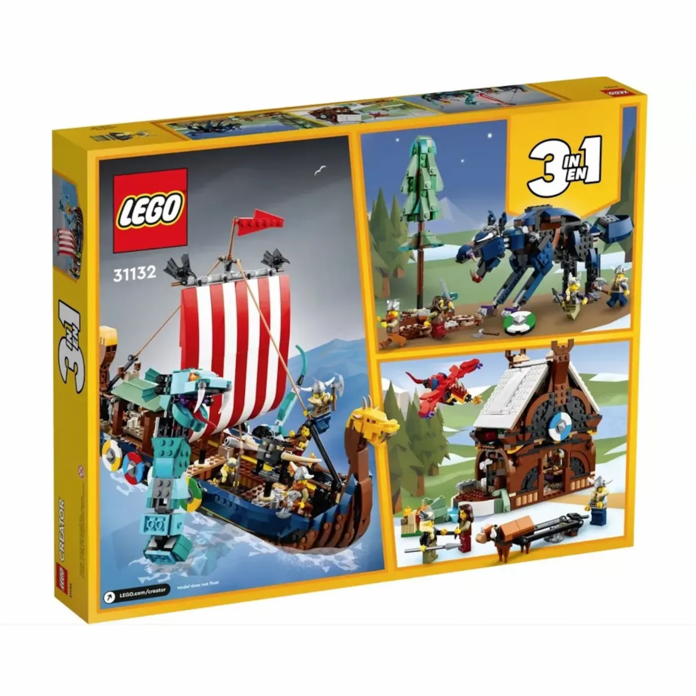LEGO® Creator 31132 Wikingerschiff mit Midgardschlange